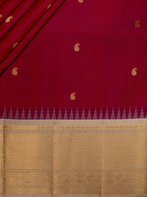 Weaves Gadwal Pattu With Contrast With Temple Border With Butta