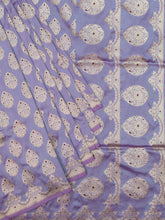 Weaves Banarasi Banarasi Butta With Edgeing Lilac