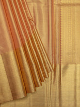 Kanjeevaram Kanchi Pattu Matte Finish With Kanchi Border Matte Peach Base Gold Zari