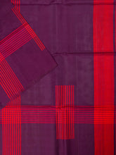 Maroon Tripura Pattu Soft Silk Saree with Self Unstitched Blouse