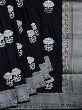 Weaves Banarasi Banarasi Meenakari Zari Butta Black