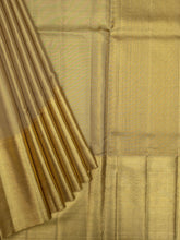 Kanjeevaram Kanchi Pattu Matte Finish With Kanchi Border Matte Off-White Base Gold Zari