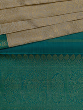 Kanjeevaram Kanchi Pattu All Over Butta Zari With Contrast Border (Talambralu) White + Ice Blue
