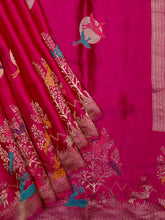 Fancy Mashroo Silk All Over Banarasi Weave Rani Pink