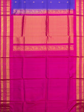 Weaves Gadwal Pattu With Contrast Border With Temple Border With Butta