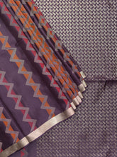 Soft Silk Tripura Pattu Saree Brown Self Border