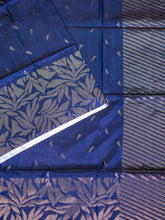 Pale Violet Tripura Pattu Soft Silk Saree with Self Blouse