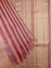 Kanjeevaram Kanchi Pattu Matte Finish Cream Matte Pink Base