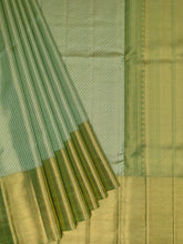 Kanjeevaram Kanchi Pattu Matte Finish With Kanchi Border Matte Ice Blue Base Gold Zari