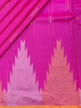 Weaves Gadwal Pattu With Temple Border With Small Butta