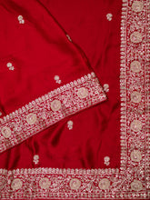 Fancy Crepe Hand Work + Butta (Zardosi) Blood Red