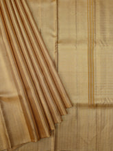 Kanjeevaram Kanchi Pattu Matte Finish Cream Matte Yellow Base