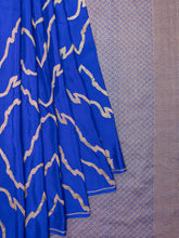 Fancy Crepe All Over Geometric Weave Blue