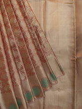 Kanjeevaram Tissue Kanchi Pattu All Over Geometric Weave Pink
