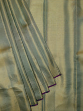 Kanjeevaram Tissue Kanchi Pattu Plain + Without Border Green