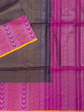Purple Tripura Pattu Soft Silk Saree with Yellow Blouse Piece