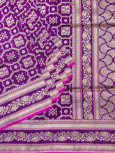 Banarasi Jaal Saree Purple Gold Zari Unstitched