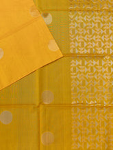 Yellow Tripura Pattu Soft Silk Saree with Self Unstitched Blouse
