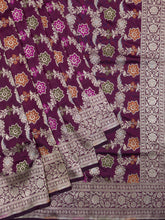 Weaves Banarasi Banarasi Jaal Wine