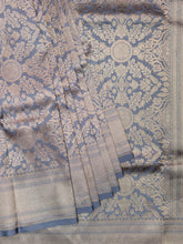 Ash Banarasi Rangkat Saree with Gold Zari Border