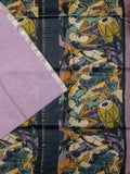 Fancy Tussar Silk Tussar Silk Printed Pallu And Blouse Pink