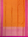 Banarasi Butta Saree Orange Pink Gold Zari Unstitched