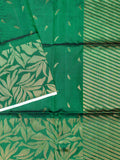Green Tripura Pattu Soft Silk Saree with Self Unstitched Blouse
