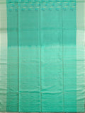 Dupion Saree Sea Green Self Border Unstitched