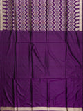 Purple Banarasi Rangkat Saree with Gold Zari Border