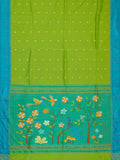 Weaves Paithani Saree With Contrast Border With Muniya Border