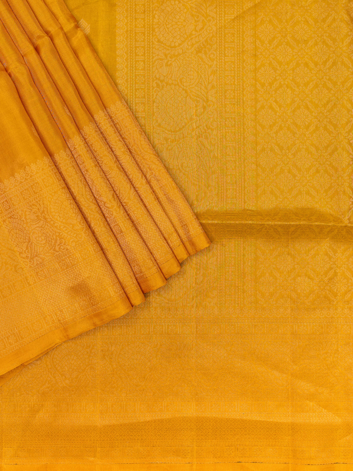 Soft Silk Tripura Pattu Saree Yellow Unstitched