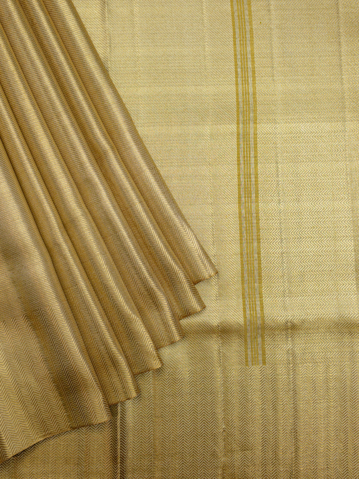 Kanjeevaram Kanchi Pattu Matte Finish Mustard Yellow Matte Base