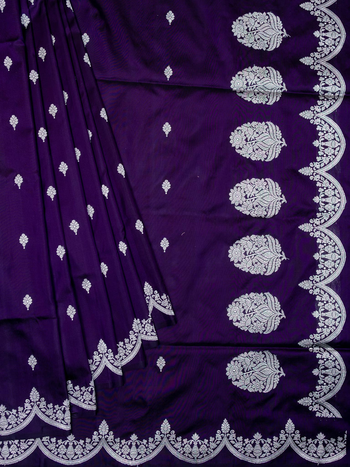 Weaves Banarasi Banarasi Butta Purple