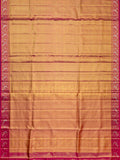 Kanjeevaram Kanchi Pattu Matte Finish With Contrast Meenakari Border Pink/Gold + Rani Pink