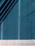 Teal Blue Tripura Pattu Soft Silk Saree with Self Weave