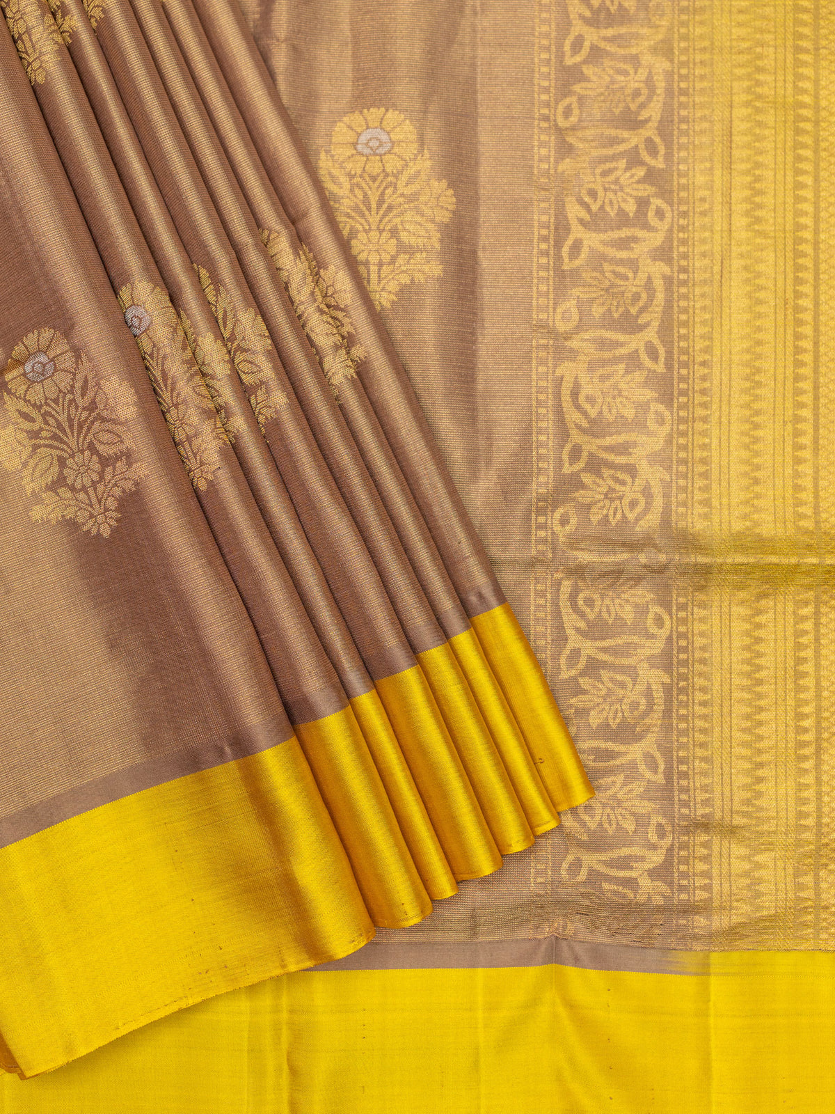 Soft Silk Tripura Pattu Saree Snuff Mustard
