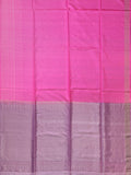 Bright Pink Tripura Pattu Soft Silk Saree with Lilac Blouse