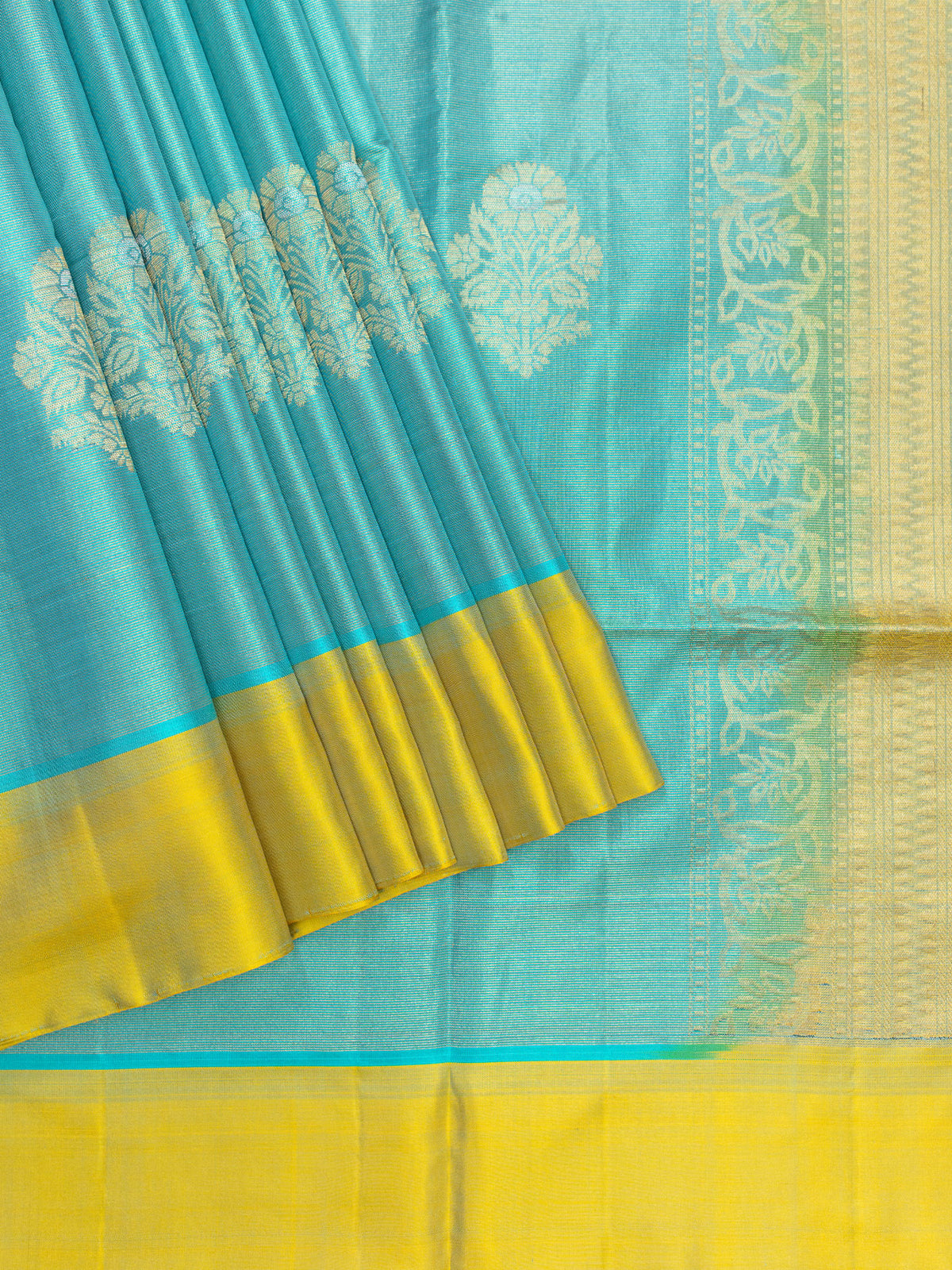 Soft Silk Tripura Pattu Saree Sky Blue Unstitched