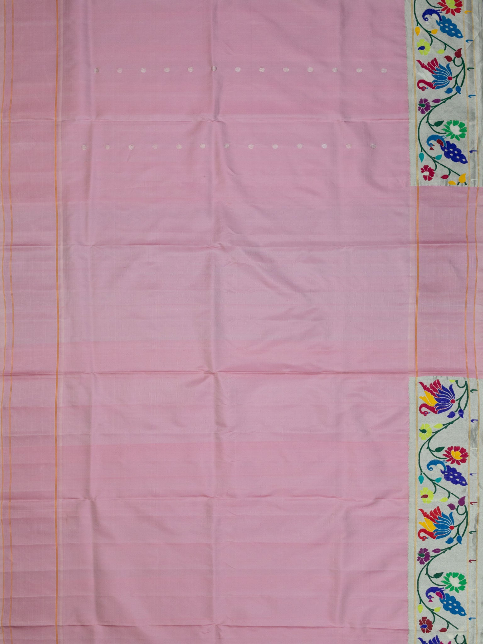Weaves Paithani Saree With Contrast Border