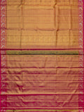 Kanjeevaram Kanchi Pattu Matte Finish With Contrast Meenakari Border Pink/Gold + Rani Pink