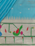 Weaves Paithani Saree With Contrast Border
