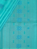 Sea Green Tripura Pattu Soft Silk Saree with Self Weave