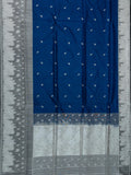 Weaves Banarasi Banarasi Butta Blue + White