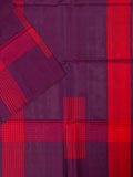 Maroon Tripura Pattu Soft Silk Saree with Self Unstitched Blouse