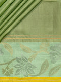 Soft Silk Tripura Pattu Saree Pista Green Self Border