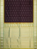 Weaves Gadwal Pattu With Contrast Border With Temple Border