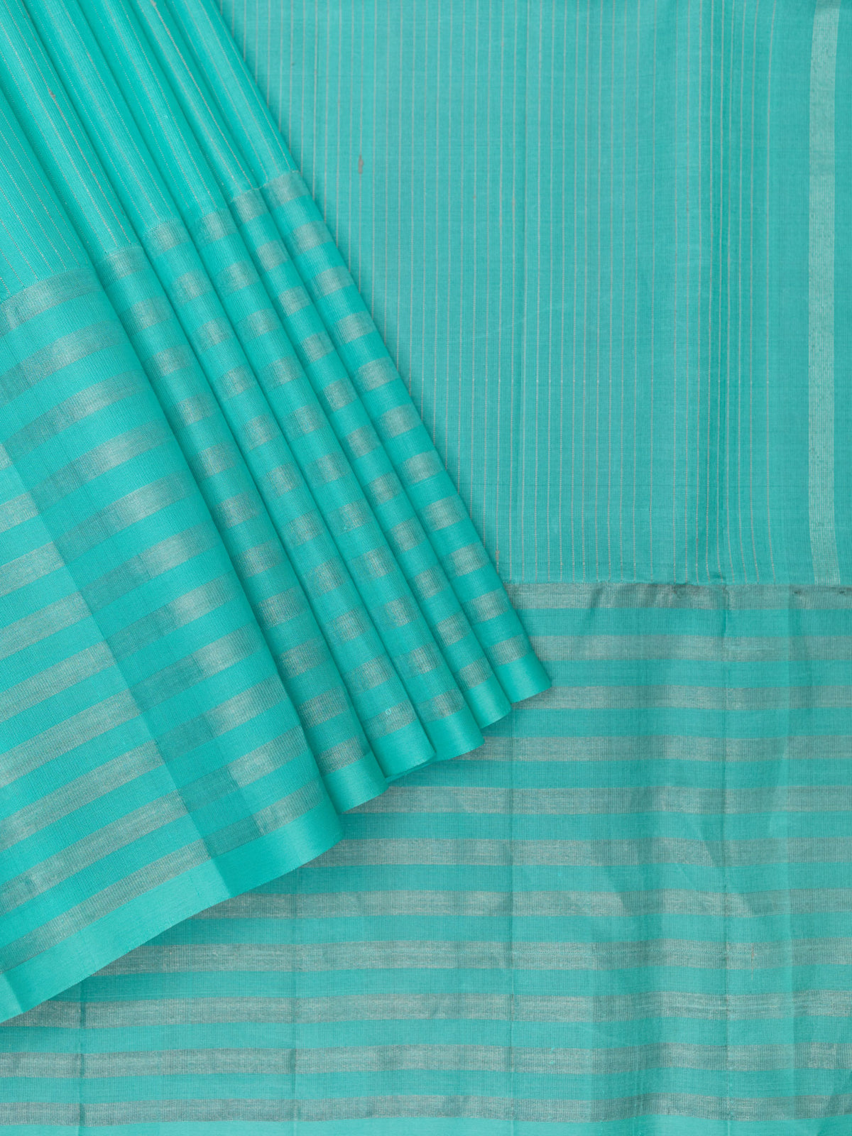 Soft Silk Tripura Pattu Saree Sea Green Self Border
