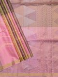 Lilac Tripura Pattu Soft Silk Saree with Small Gold Zari Border