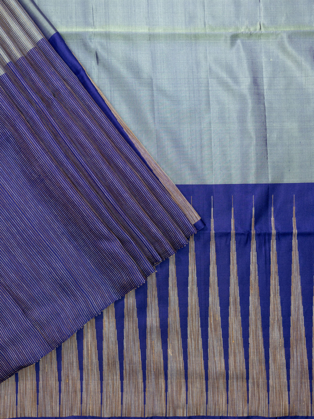 Soft Silk Tripura Pattu Saree Purple Temple Border