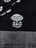Weaves Banarasi Banarasi Meenakari Zari Butta Black